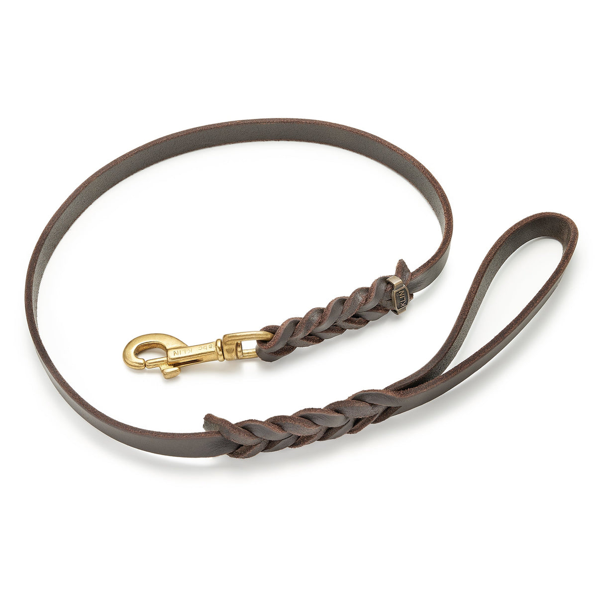 KLIN Braided Leather Collar with Chain