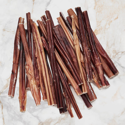 25 Pack 12 Inch Bully Stick in Zip Lock Bag odorless - Nutrition - Scoochie Pet Products - Maximum K9 Services