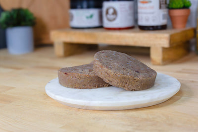 Anita's Pure Nutrition Balanced Plus 4oz Patties in a 27lb Case: Beef & Vegetable - Nutrition - K9 Kraving - Maximum K9 Services