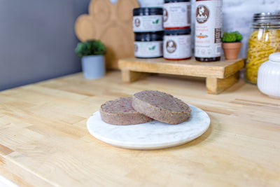 Anita's Pure Nutrition Balanced Plus 4oz Patties in a 27lb Case: Chicken & Vegetable - Nutrition - K9 Kraving - Maximum K9 Services