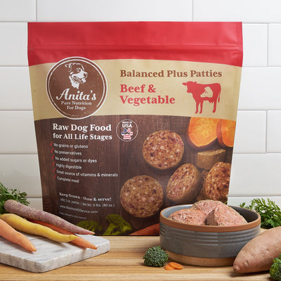 Anita's Pure Nutrition Balanced Plus Patties: Beef & Vegetable 5 lbs.-Nutrition-K9 Kraving-Maximum K9 Services