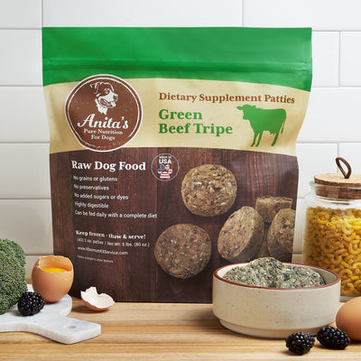 Anita's Pure Nutrition Dietary Supplement Patties: Green Beef Tripe 5 lbs.-Nutrition-K9 Kraving-Maximum K9 Services