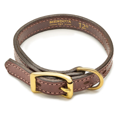Mendota Narrow Leather Standard Collar--Mendota-Maximum K9 Services